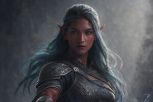 Sovey as an elven character for Character Cauldron