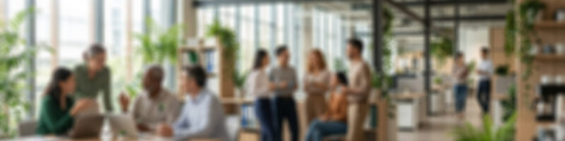 image of an office scene that is very blurry